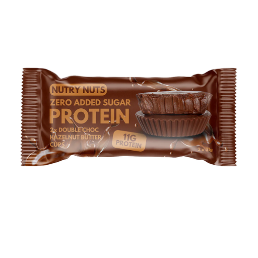 [400423] Double Choc Hazelnut Butter Cups 2X21G - Nutry Nuts