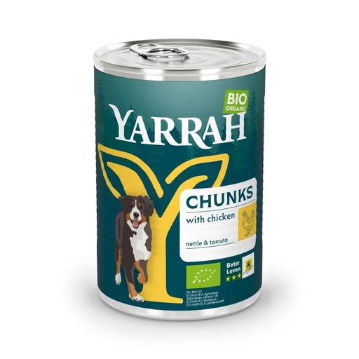 [600058] Comida Bio para Perro con Trozos Pollo 405 Gr. - Yarrah