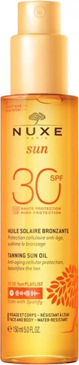 [500484] Aceite Bronceador Rostro Y Cuerpo SPF30 150 Ml - Nuxe