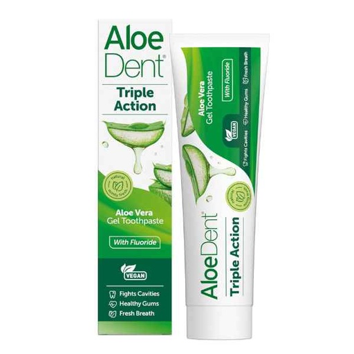 [500526] Dentifrico Con Aloe y Fluor 100 Ml. Tripleaction - Aloedent
