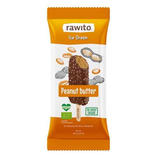[400511] Helado Vegano Crema De Cacahuete Salada Bio 55 Ml. - Rawito