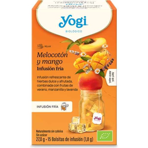 [300454] Infusión Fría Melocotón Y Mango 15x30 Gr. - Yogi