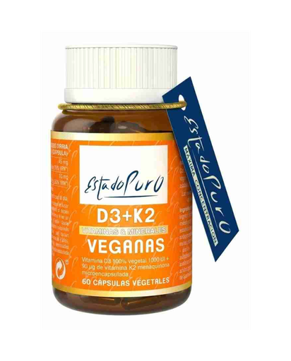 [300460] Vitamina D3+K2 Estado puro 60 Cápsulas  Veganas - Tongil