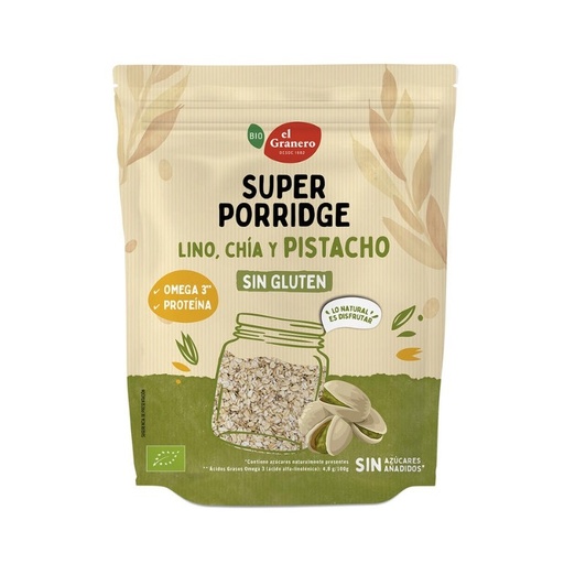 [400518] Superporridge Pistacho Sin gluten Bio 350 Gr. - El Granero