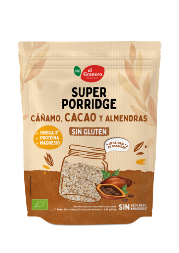 [400519] Superporridge Cacao Sin gluten Bio 350 Gr. - El Granero