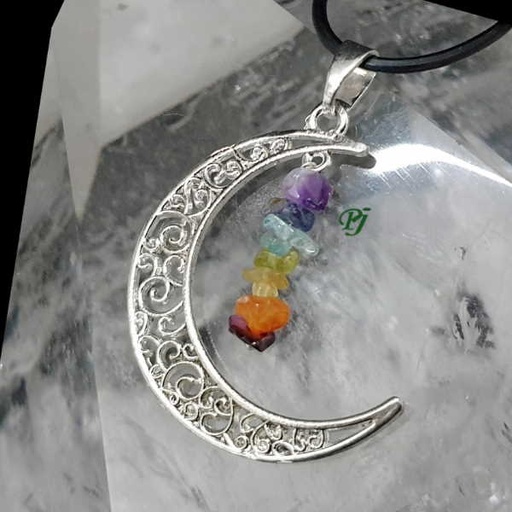 [100263] Colgante Luna 7 Chacras Chip 