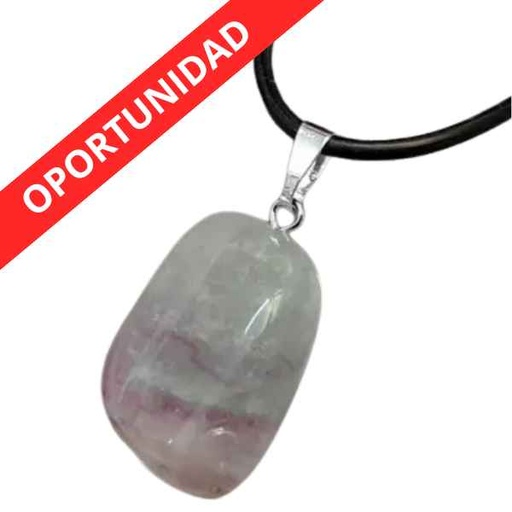 [100456] Colgante Rodado Cuarzo Plata - Promineral