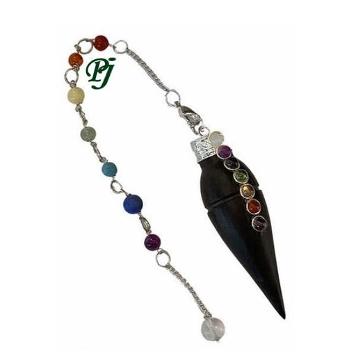 [100352] Pendulo Cono Madera Palo Rosa Chakras Trinidad - Granadiet