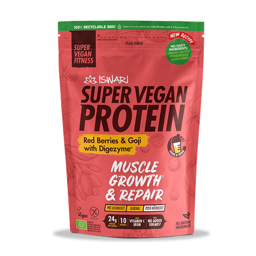 [175443] Super Vegan Protein Red Berry Y Goji 400 Gr. - Iswari
