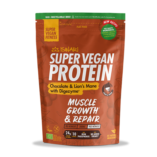 [175442] Super Vegan Protein Choco Y Lion´S Mane 400 Gr. - Iswari
