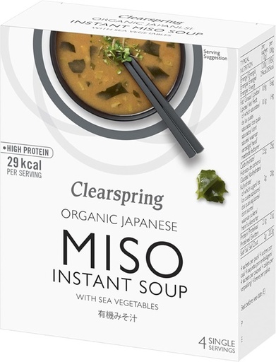 [045611] Sopa De Miso Y Algas 4X10 Gr. - Clearspring