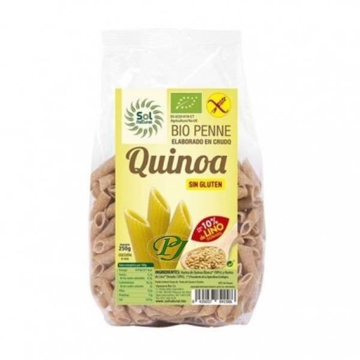 [040946] Macarrones Penne Quinoa Con Lino Sin gluten Bio 250Gr. - Solnatural