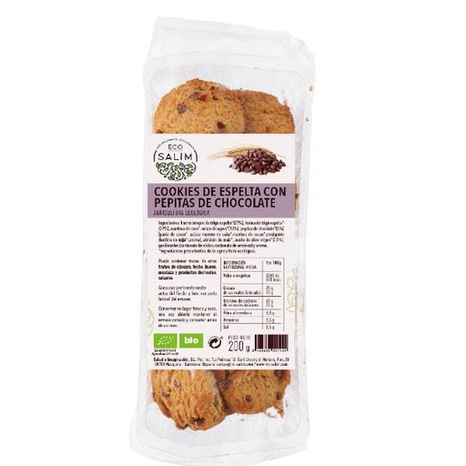 [201531] Eco-Salim Cookies Ecoegrales Choc Eco 200 Gr. (10)