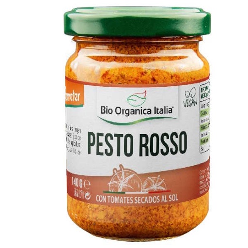 [037093] Salsa Pesto Rosso Vegano 140 G. - Bio Organica Italia
