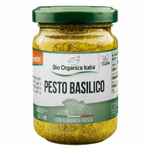 [037090] Pesto Basilico Vegano 140 G. - Bio Organica Italia