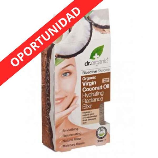 [187643] Dr.Organic Aceite Coco Elixir Hidratante 30Ml
