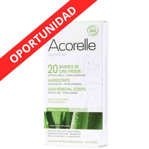 [188171] Bandas De Cera Fria Cuerpo 20Uds - Acorelle