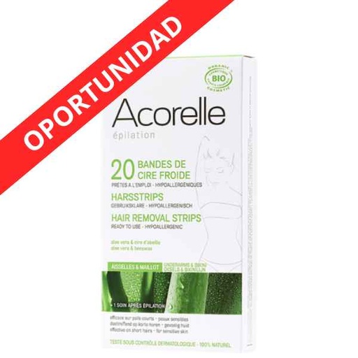 [188173] Bandas Cera Fria Ingles Y Axilas 20Uds - Acorelle