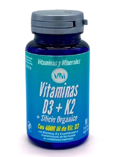 [0505138] Vitámina D3 + K2 + Silicio Órganico 90 Cápsulas Ynsadiet