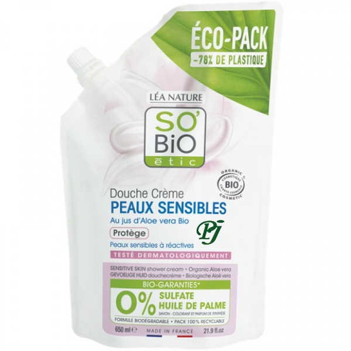 [188459] Recarga Gel Ducha Piel Sensible 650Ml - Lea Nature