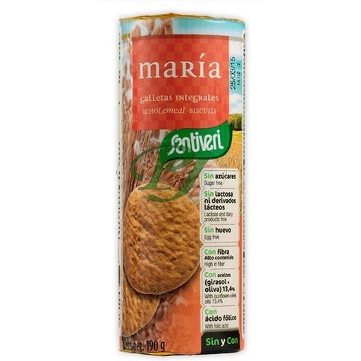 [20082] Galletas Maria Sin Azucar 190Gr - Santiveri