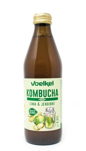 [14522] Kombucha Lima Y Jengibre Bio 330 Ml. Voelkel
