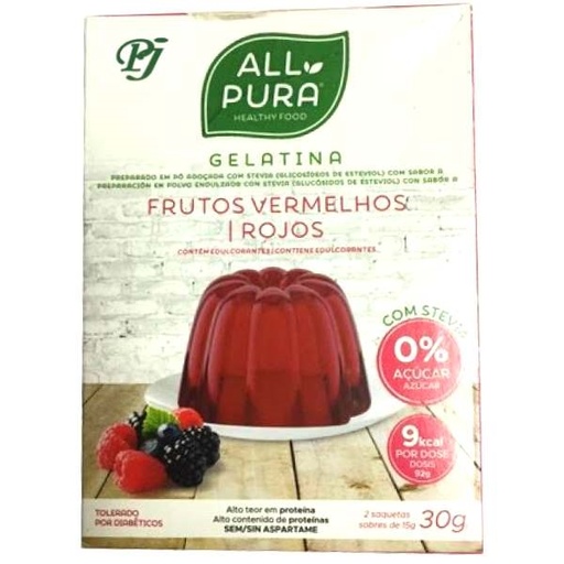 [202723] Allpura Gelatina Frutos Rojos 2X27 Gr. - Dietmed