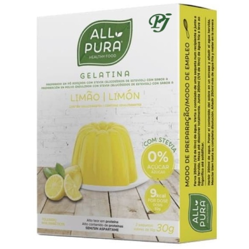 [202801] Allpura Gelatina Limon Stevia Sobres 2X30 Gr. - Dietmed