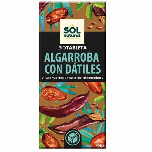 [202888] Tableta De Algarroba Con Dátiles 70Gr - Solnatural