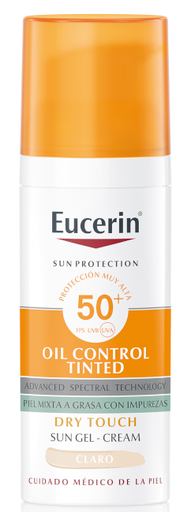 [1301212] Oil Control Dry Touch Gel-Crema Fps 50+ 50Ml. Tono Claro- Eucerin