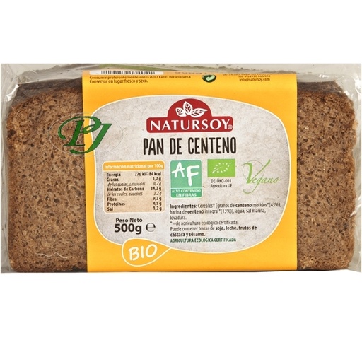 [203573] Pan Centeno Integral 500 Gr. - Natursoy