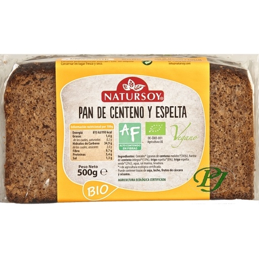 [203576] Pan Centeno Espelta 500 Gr. - Natursoy