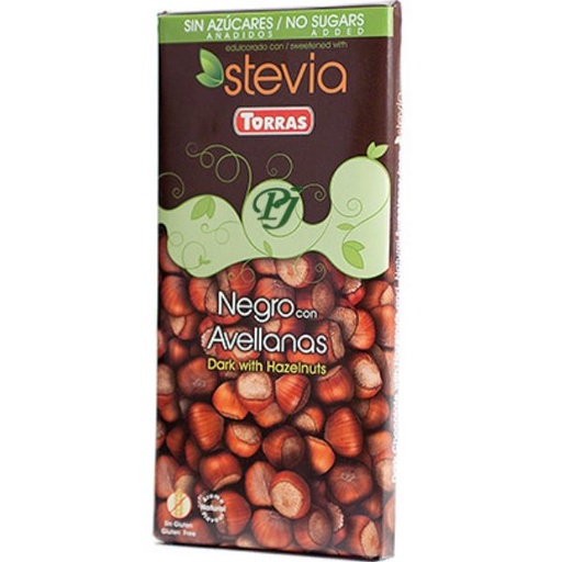 [203703] Chocolate Negro Con Avellanas Stevia 125Gr - Torras