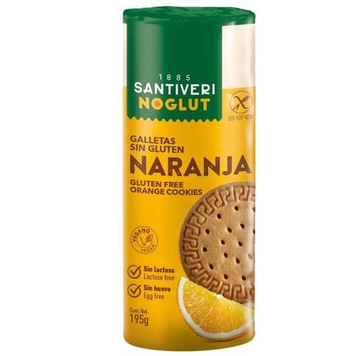 [204156] Galletas Digestive Naranja 195Gr Noglut - Santiveri