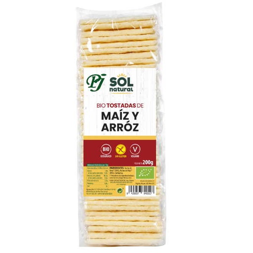 [204395] Tostadas Maiz Arroz 200 Gr. Bio Sin gluten - Solnatural