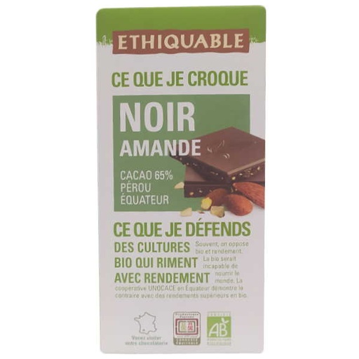 [204936] Chocolate Negro Almendras 100Gr - Ethiquable