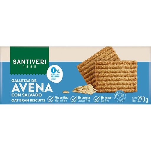 [205292] Galletas Salvado De Avena 270Gr - Santiveri