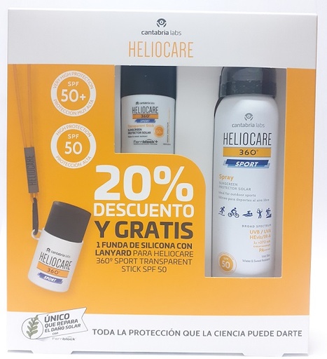 [1301200] Heliocare 50+ 360º Sport Spray 100 Ml. + Stick