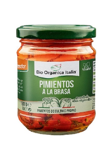 [030479] Pimiento Brasa En Aceite 190 G. - Bio Organica Italia