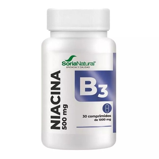 [0504669] Niacina Vitamina B3 30 Comprimidos - Soria Natural