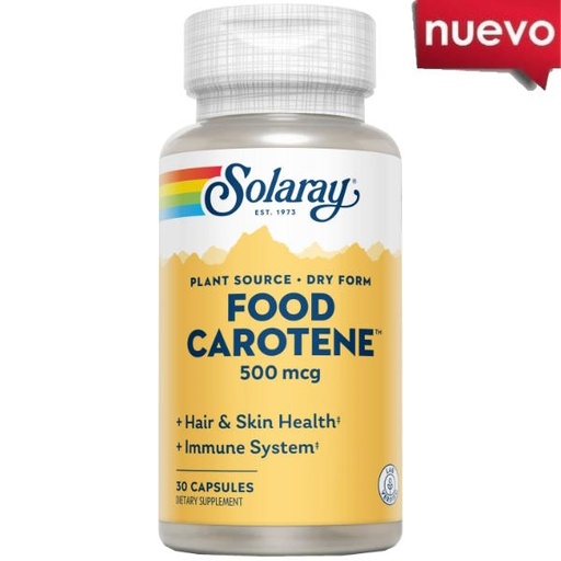 [0504690] Food Carotene 30 Cápsulas - Solaray