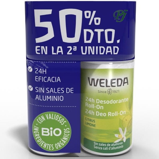 [188026] Duplo Roll On Citrus Limon 2X50Ml - Weleda