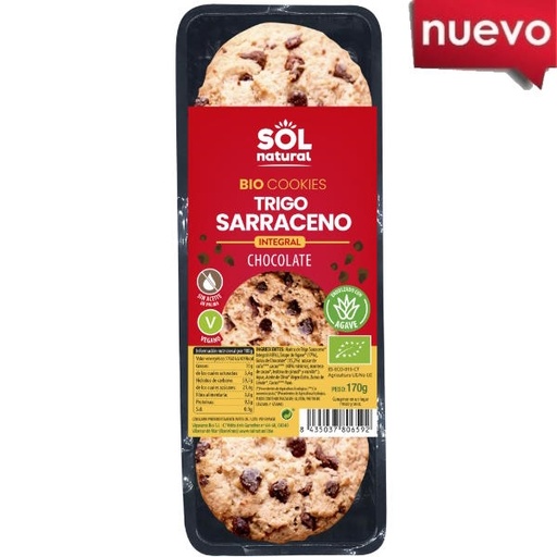 [205632] Cookies Trigo Sarraceno Y Chocolate Bio 170Gr - Solnatural