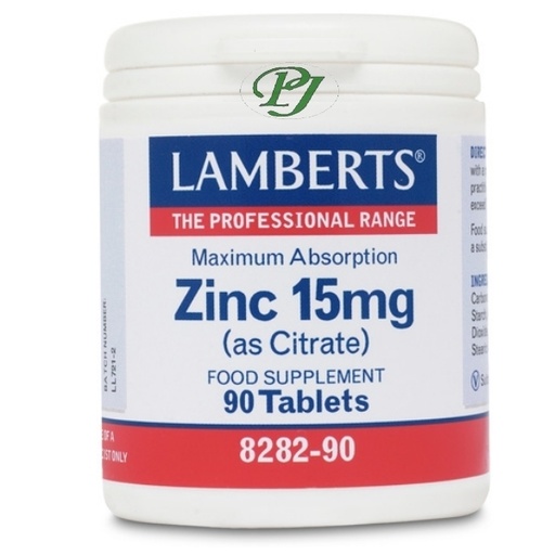[056626] Zinc Citrato 15Mg 90 Tabletas - Lamberts