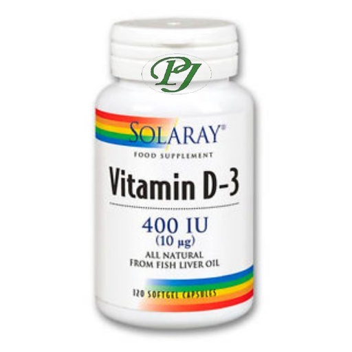 [056666] Vitamina D-3 400Iu 120 Cápsulas - Solaray