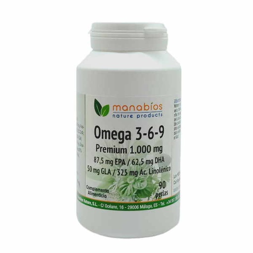 [057867] Omega 3-6-9 90 Perlas 1000Mg - Manabios