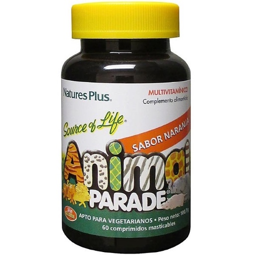 [058052] Animal Parade 60 Comprimidos Naranja - Nutures Plus