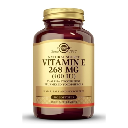 [059087] Vitamina E 400Ui 268Mg 100 Capsulas Vegetales - Solgar