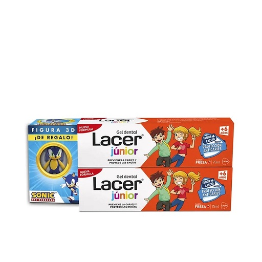 [130607] Lacer Gel Junior Fresa 2 X 75  Ml. + Regalo