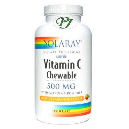 [059344] Vitamina C Masticable Sabor Naranja 100 Cápsulas - Solaray
